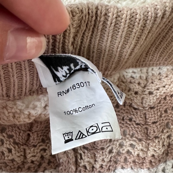 Princess Polly | Brown Leah Striped Sheer Knit Coverup Shorts | Size 2 - Picture 5 of 11